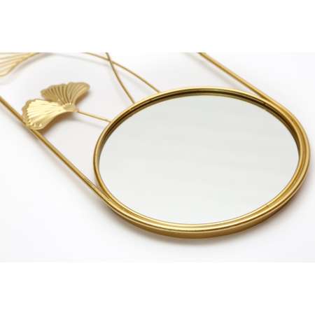 Панно из металла A+T Decor Зеркало с декором Mirror ginkgo 21х1х50 см