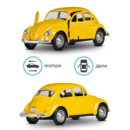 Автомобиль АВТОпанорама Volkswagen Classical Beetle 1967 1:36 желтый