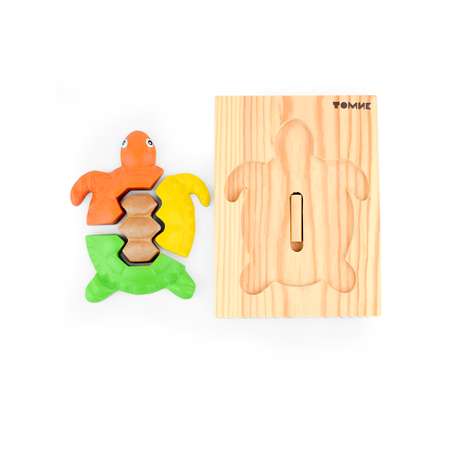 Рамка-вкладыш Томик Черепашка 5 деталей 426 деревянная развивающая игрушка