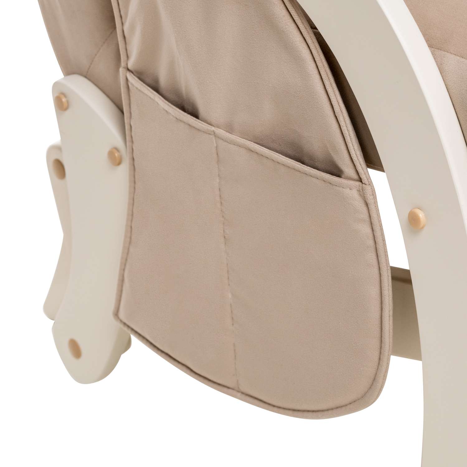 Кресло для кормления Milli Angel с карманами Слоновая кость / ткань V18 - фото 8