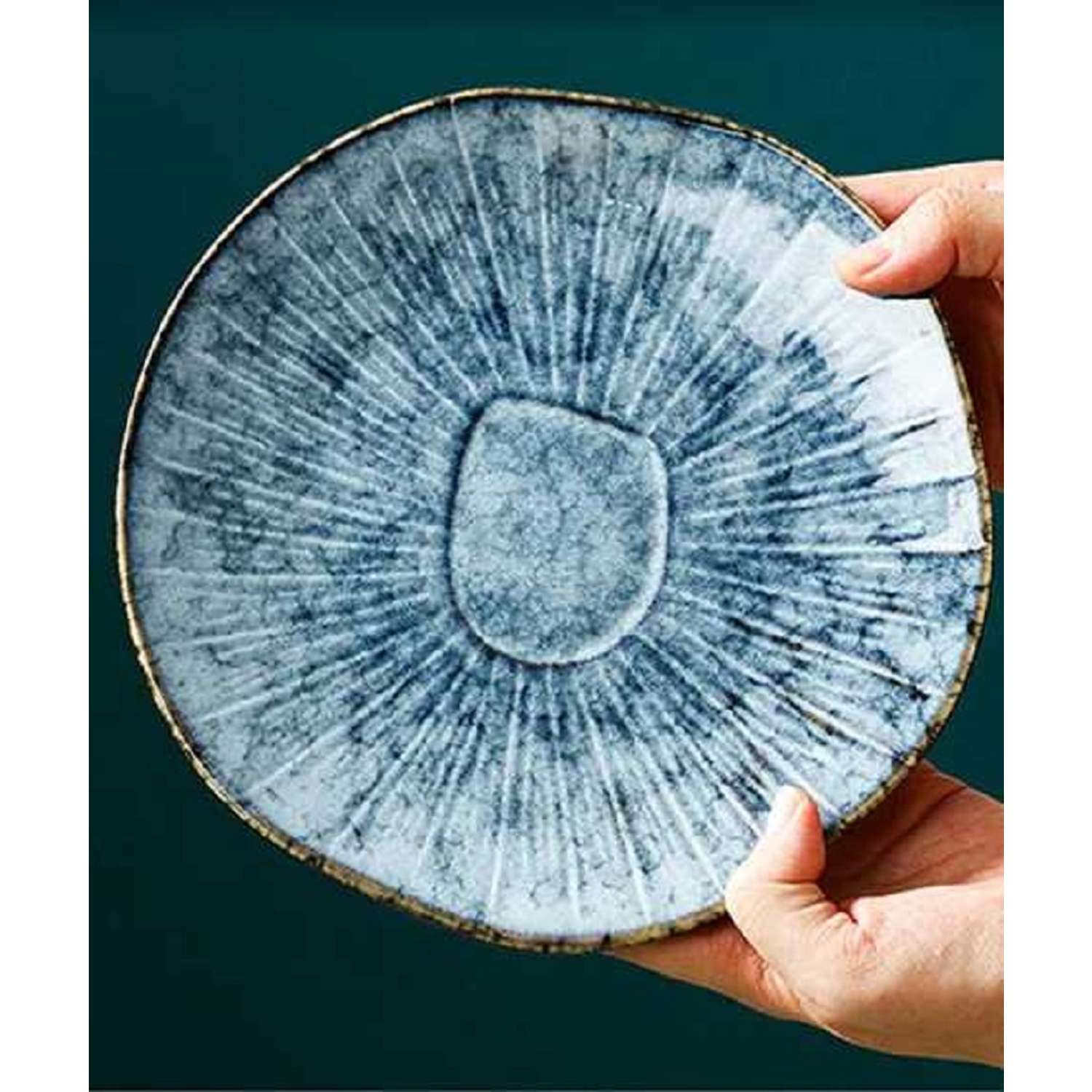 Тарелка ZDK Homium Kitchen плоская цвет голубой D25.5см - фото 4