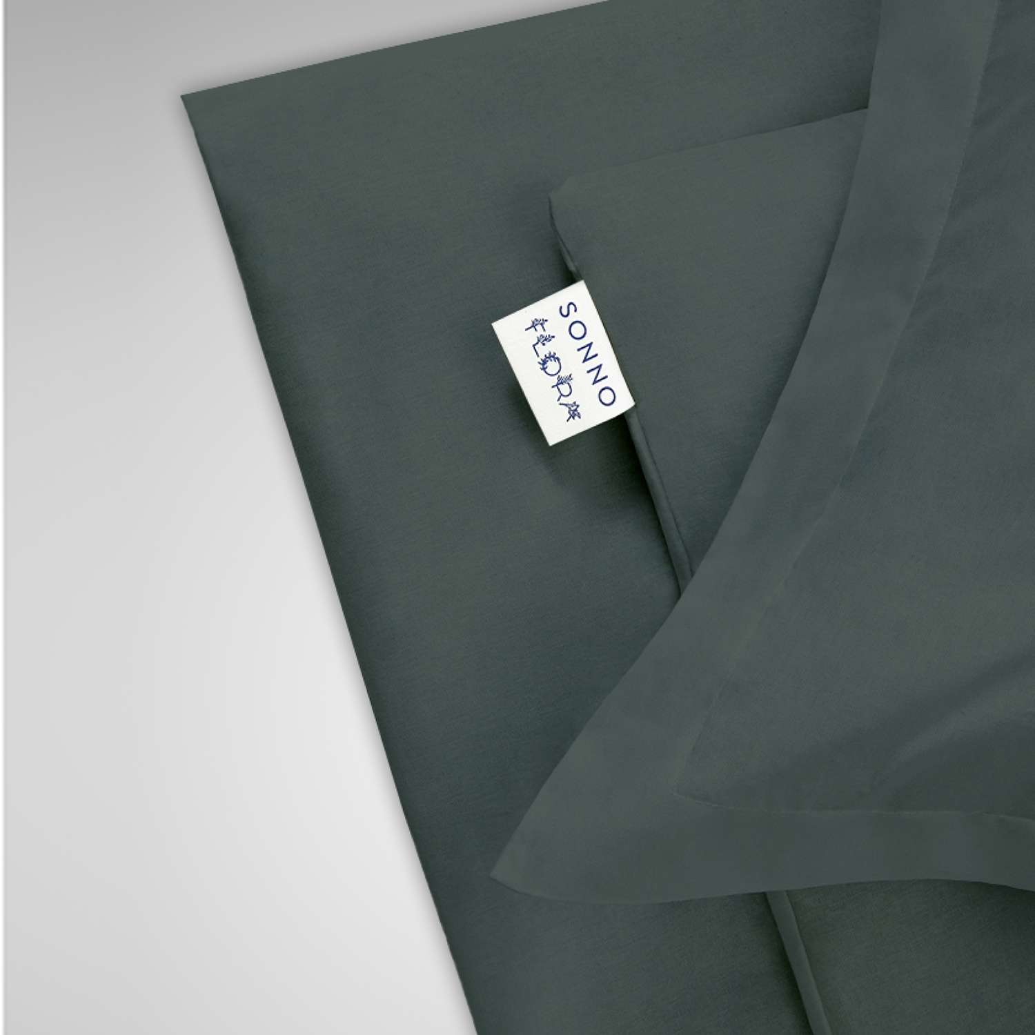 Комплект постельного белья SONNO FLORA 1.5-спальный цвет Матовый графит - фото 5