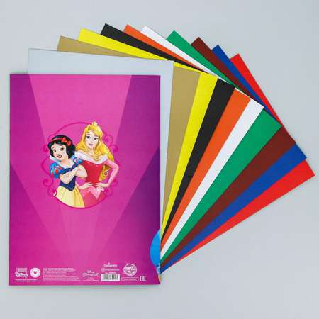 Картон Disney цветной мелованный Принцессы А4 10 листов