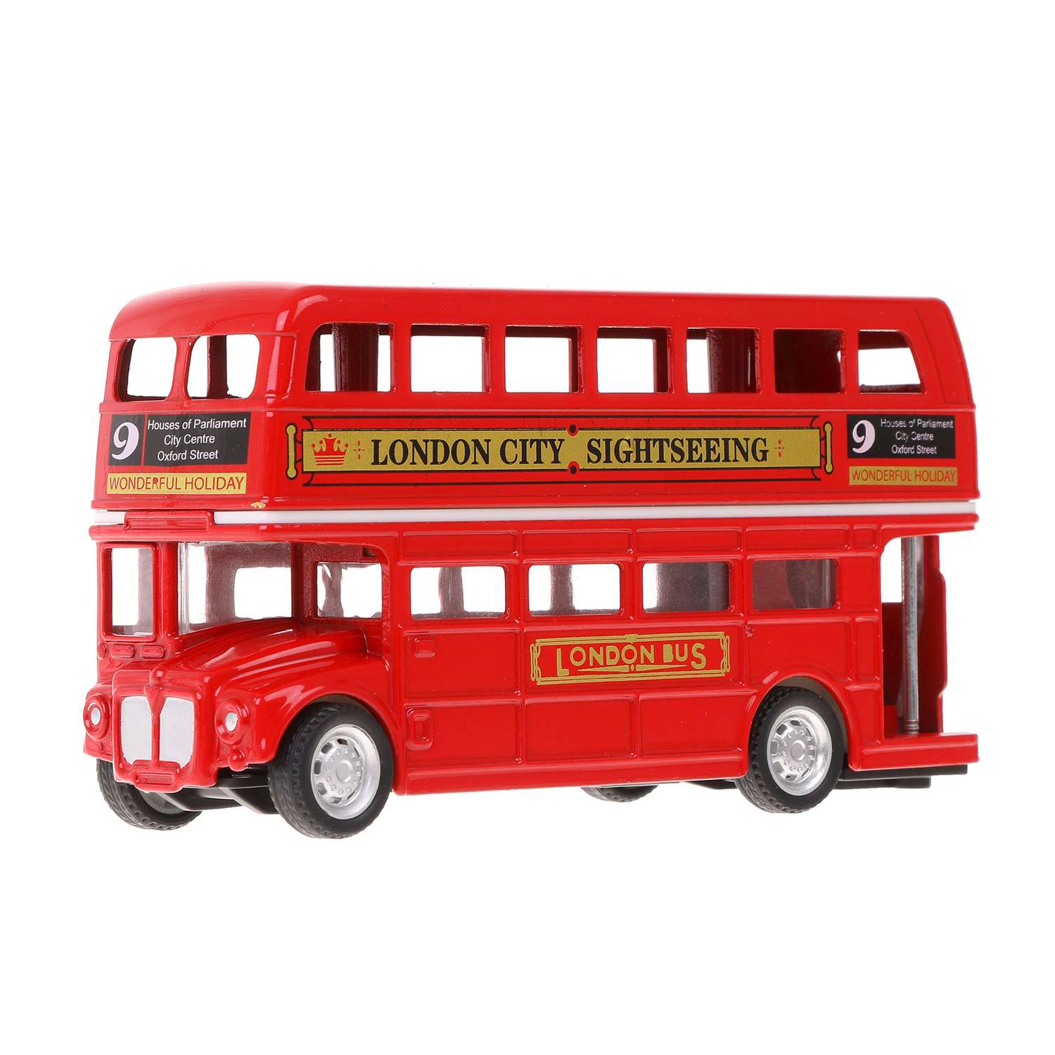 Автобус двухэтажный Пламенный мотор лондонский металличекий инерционный 870829 - фото 2
