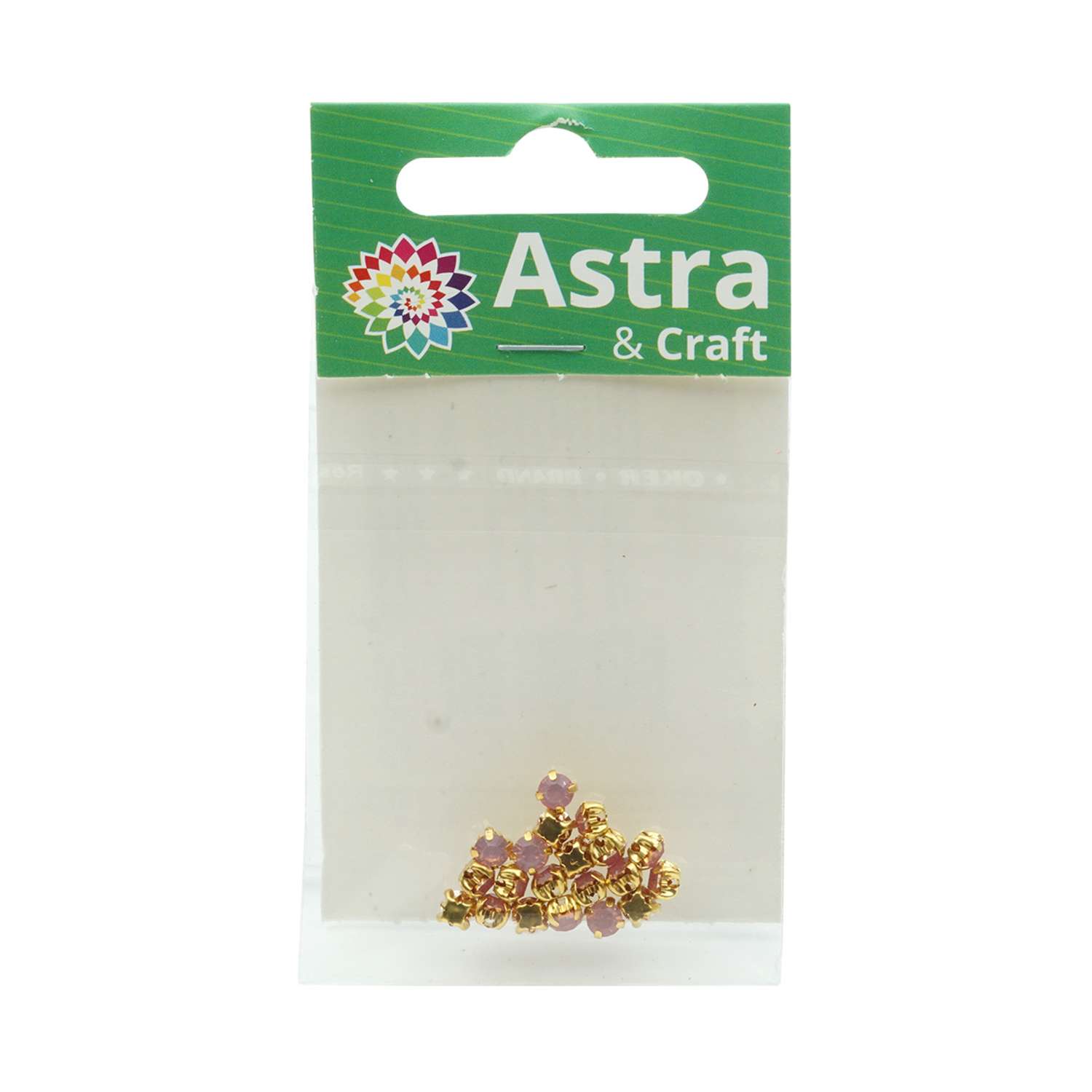 Хрустальные стразы Astra Craft в цапах для творчества и рукоделия 4 мм 20 шт золотой розовый матовый - фото 3