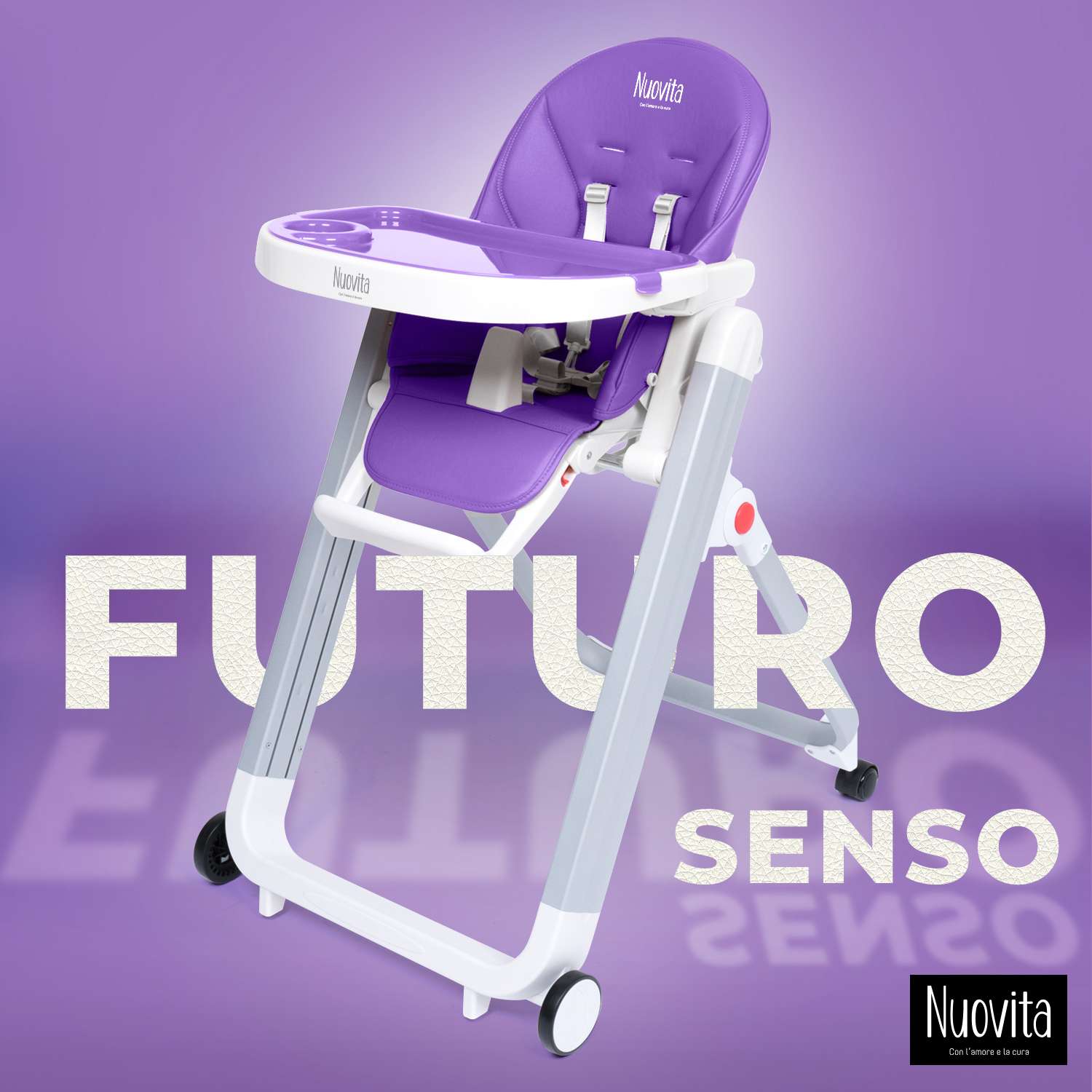 Стульчик для кормления Nuovita Futuro Senso Bianco Фиолетовый - фото 2