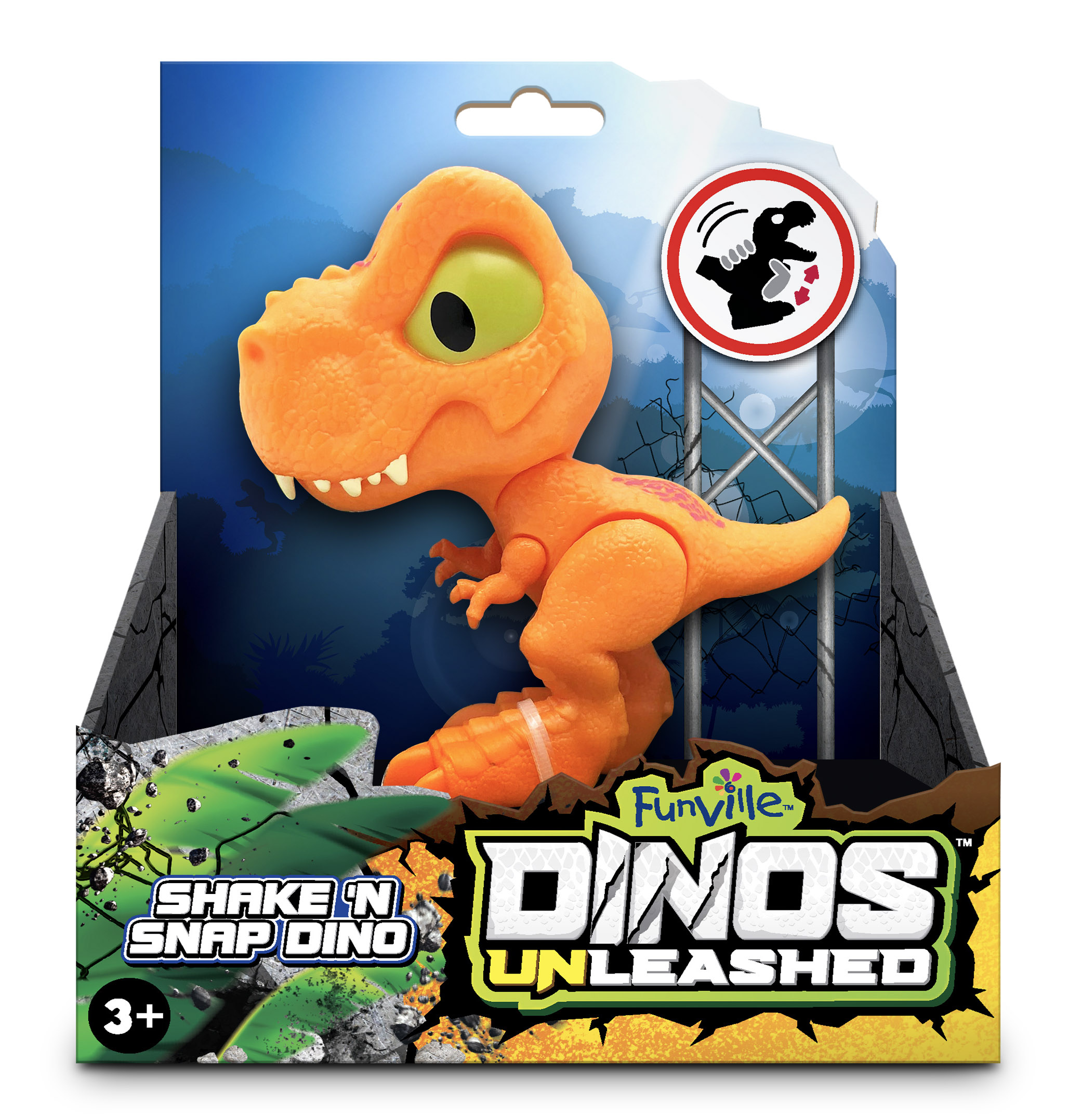 Фигурка динозавра Dinos Unleashed клацающий тираннозавр мини - фото 1