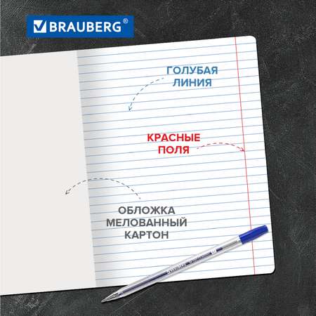 Тетрадь Brauberg линейка 18 лист. 20 шт.