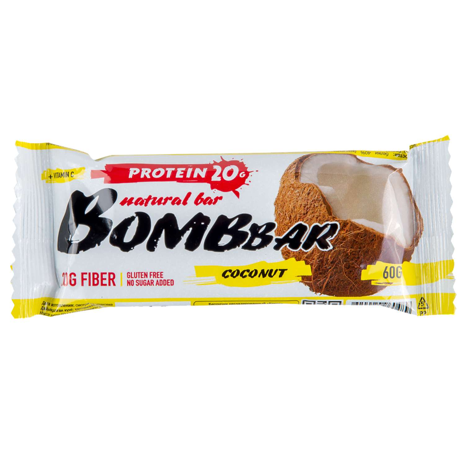 Батончик Bombbar протеиновый кокос 60г - фото 1