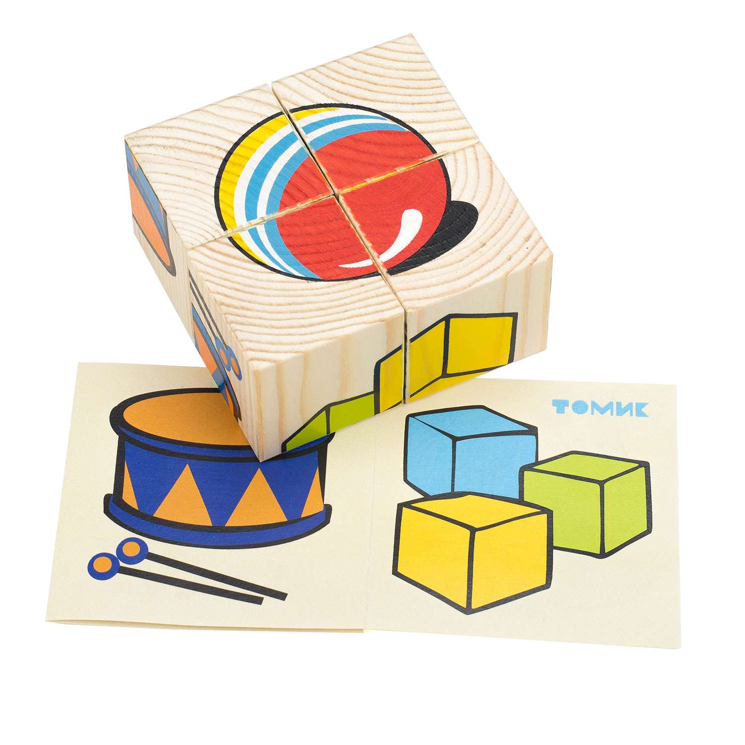 Кубики для детей Томик развивающие Игрушки 4 штуки 3333-3 - фото 2