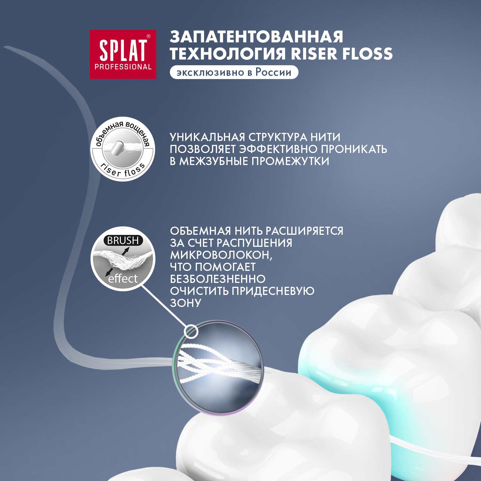 Зубная нить Splat объемная с ароматом бергамота и лайма 30 метров 2 шт - фото 4