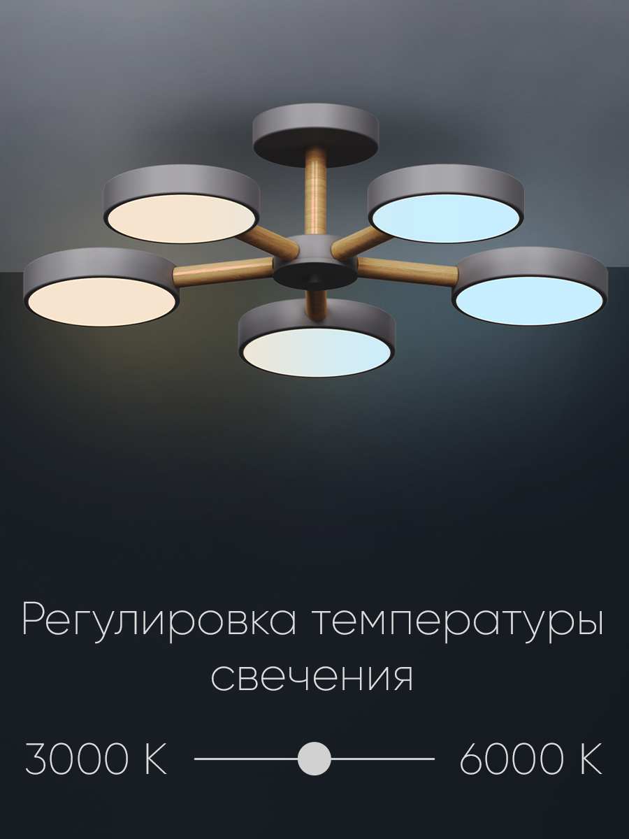Светильник светодиодный Wedo Light потолочный 90W серый LED - фото 5