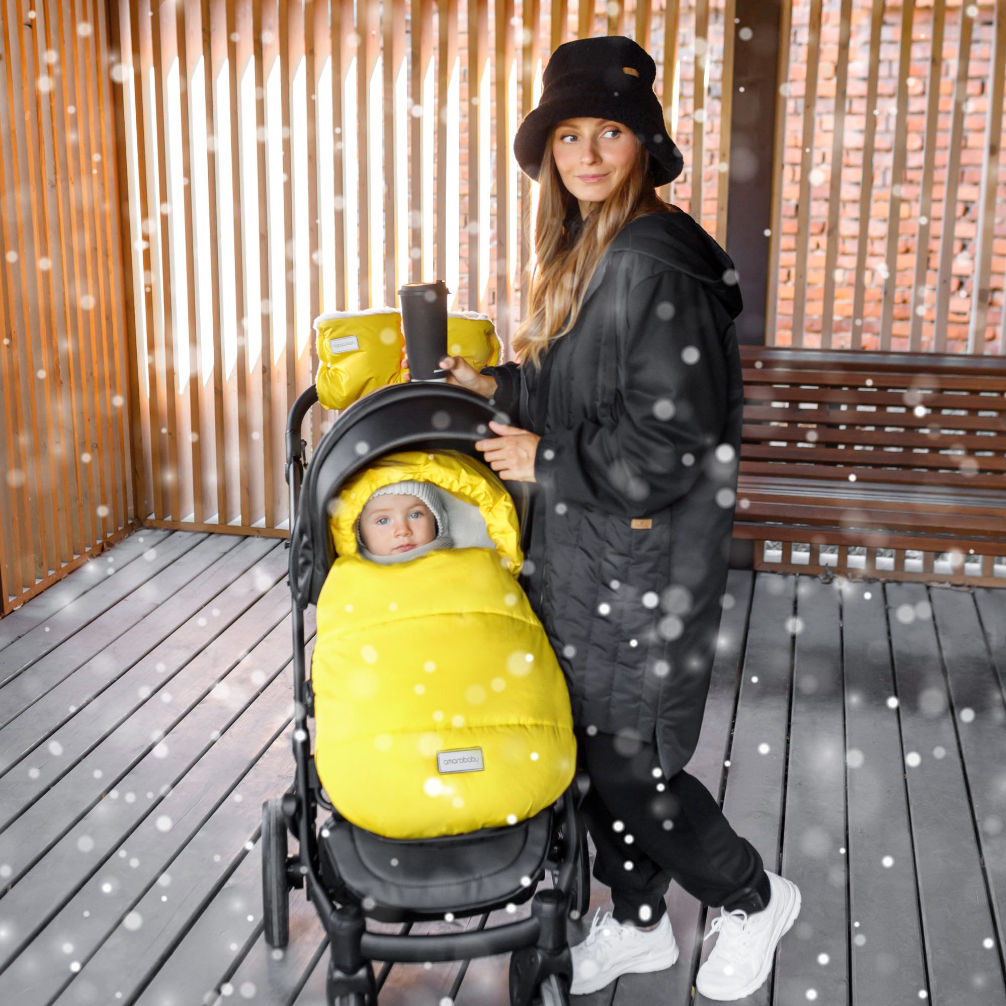 Конверт Amarobaby Snowy Travel Желтый AMARO-6102-STZ - фото 4