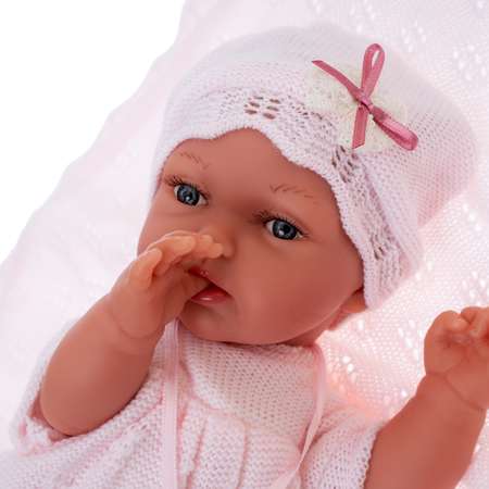 Кукла Antonio Juan Реборн Лючия в светло-розовом мягконабивная 29 см