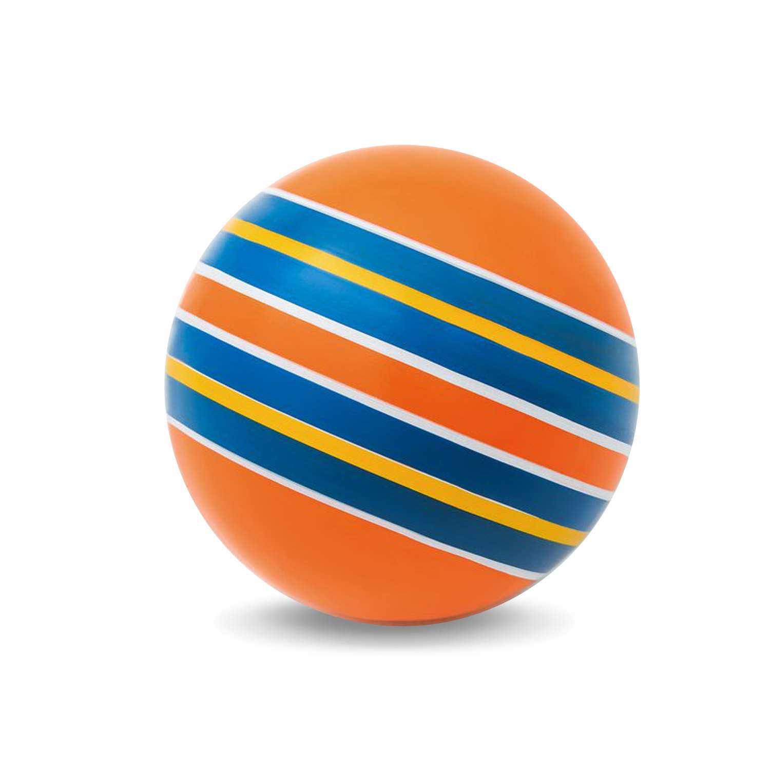 Мяч ЧАПАЕВ диаметр 100 мм Тропинки оранжевый фон синяя полоска - фото 2