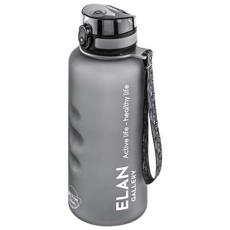 Бутылка для воды Elan Gallery 1.5 л Style Matte. с углублениями для пальцев. серая