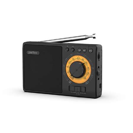 Радиоприемник Perfeo аналоговый всеволновый ЗАРЯ MP3 питание 18650 черный i10BK