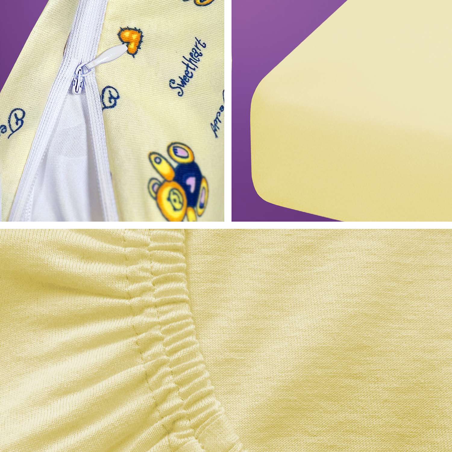 Комплект OLTEX постельного белья Желтый teddy - фото 6