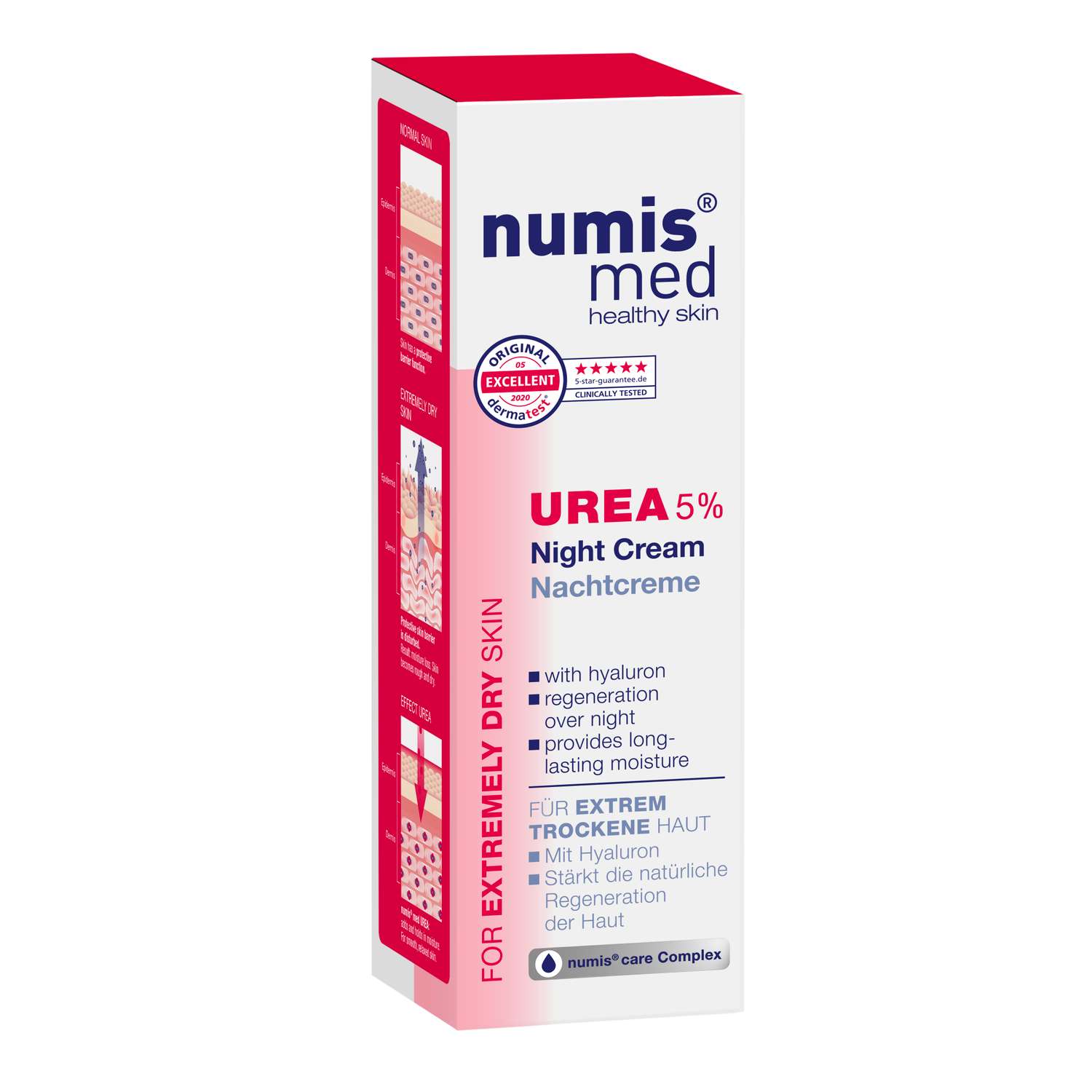 Крем ночной для лица numis® med с 5% мочевиной и гиалуроновой кислотой для очень сухой кожи - фото 2