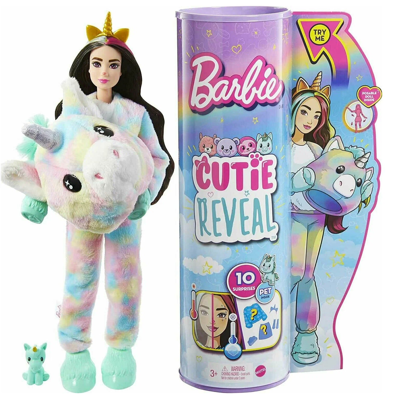 Кукла Barbie Cutie Reveal Cuties Единорог HJL56 HJL56 - фото 1