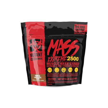 Гейнер MUTANT Mass XXXTREME 2500 со вкусом Тройной шоколад 2700 гр