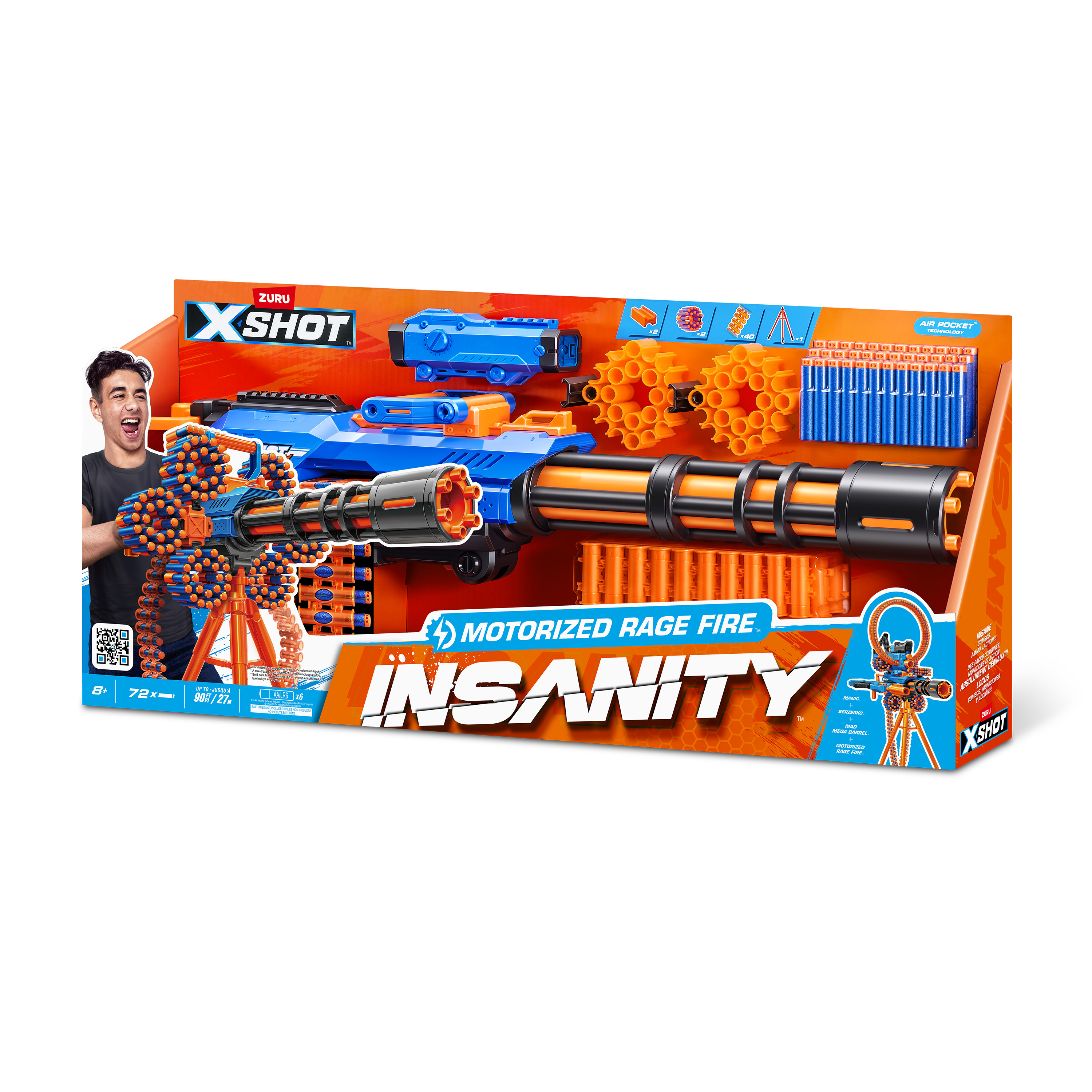 Бластер Zuru XSHOT  Insanity Fire Gatlin Gun - фото 15