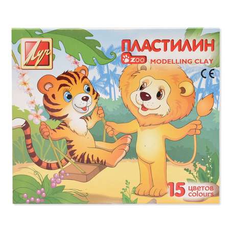 Пластилин Луч ZOO 15 цветов