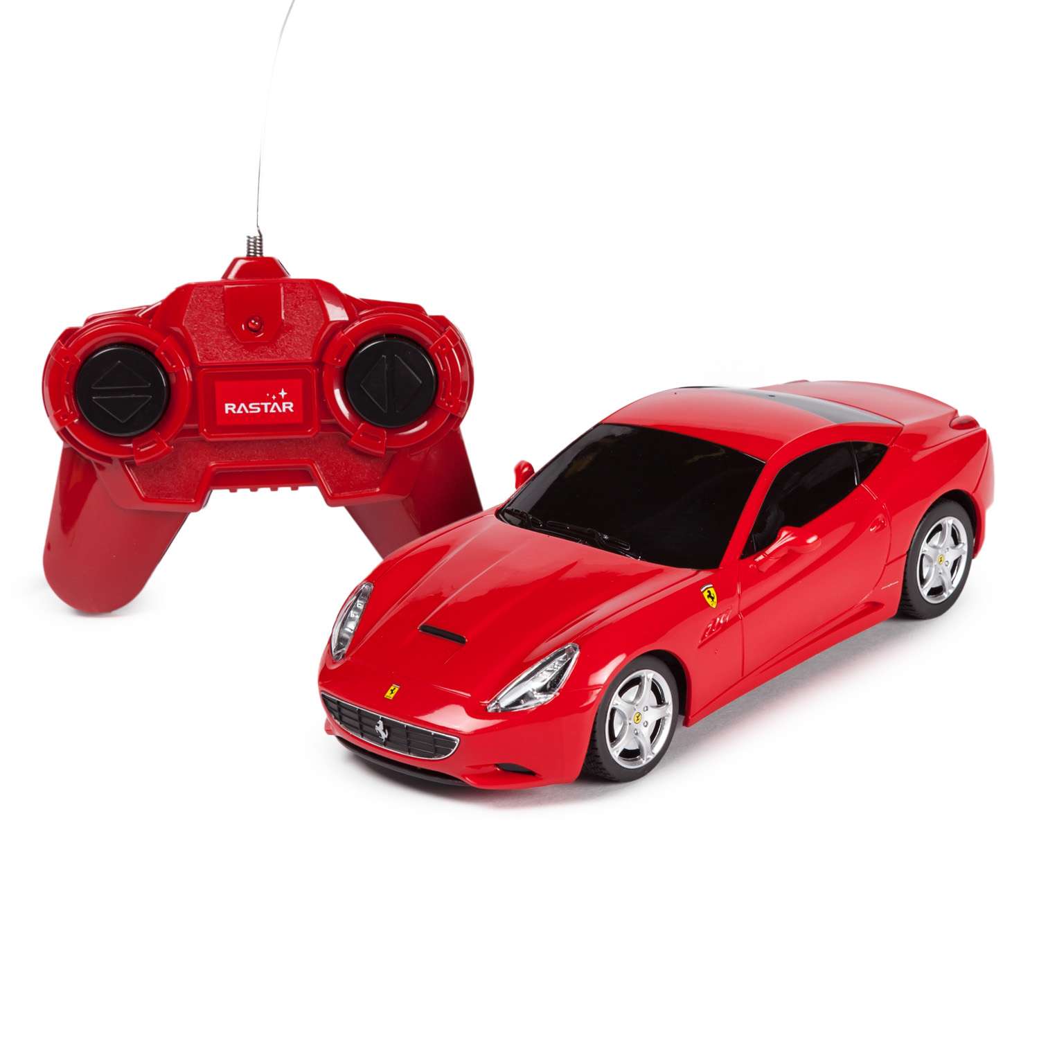 Машинка радиоуправляемая Rastar Ferrari California 1:24 красная - фото 1