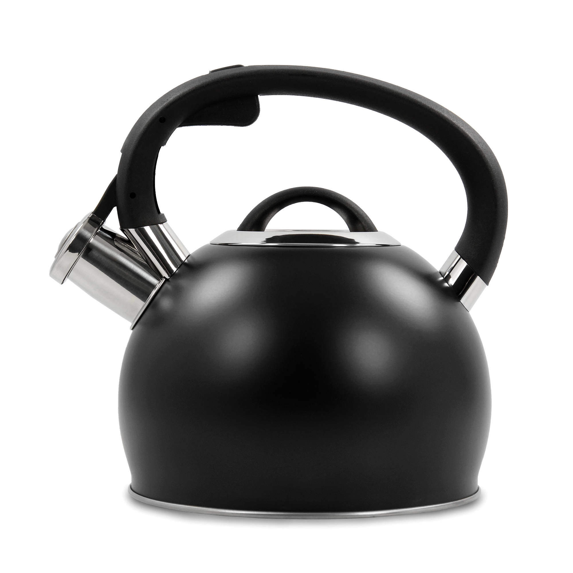 Чайник для плиты MARTA MT-3089 со свистком черный матовый - фото 7