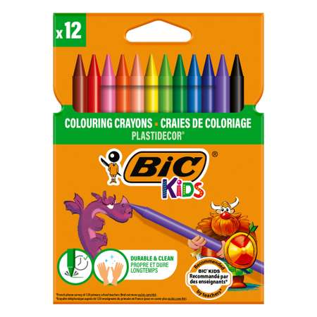 Мелки Bic Kids Plastidecor 12цветов 9457645/9457644