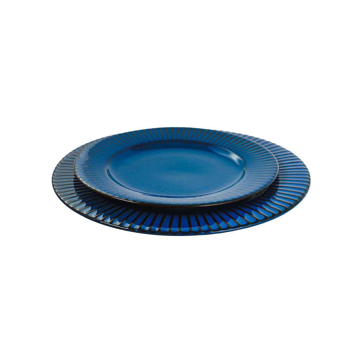 Набор тарелок Синие Грани Керамические 21 см 4 шт - фото 8