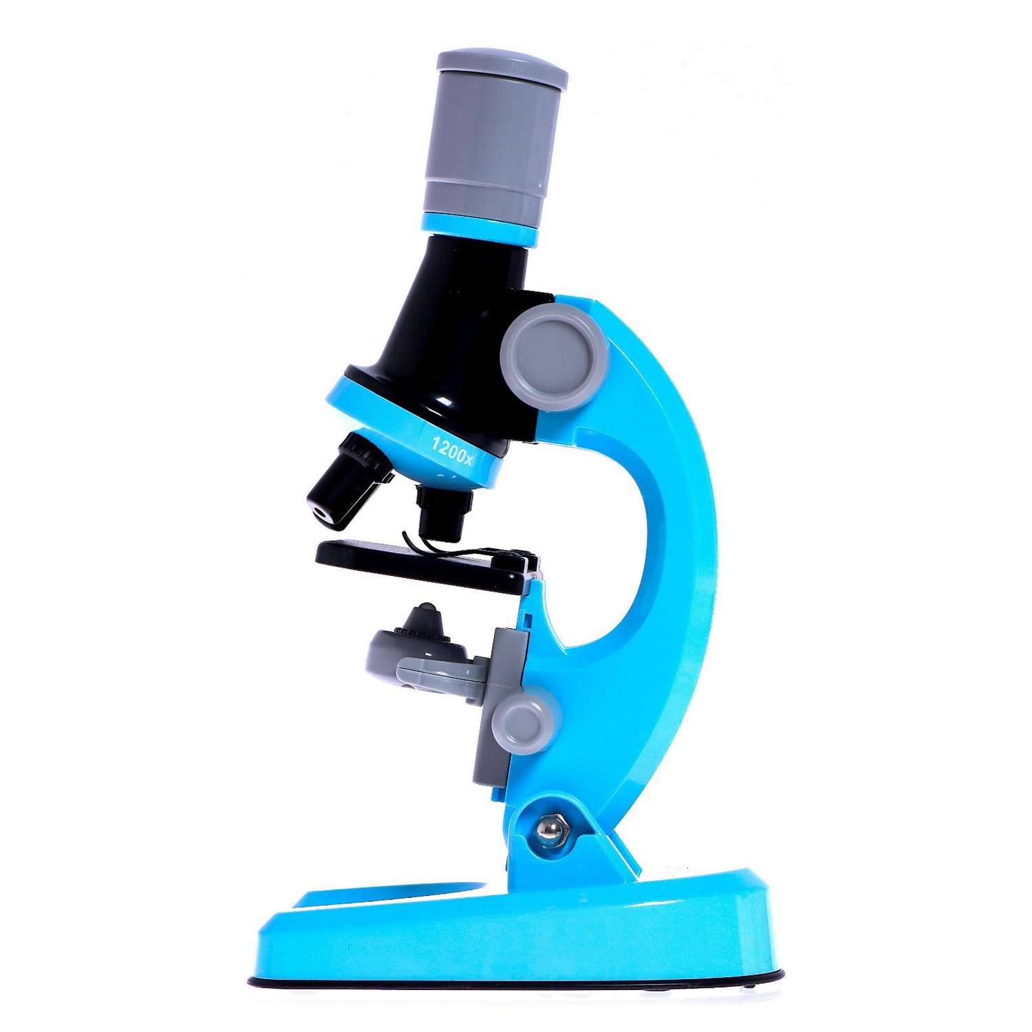 Микроскоп Sima-Land детский «Юный ботаник» кратность х100 х400 х1200 голубой подсветка - фото 3
