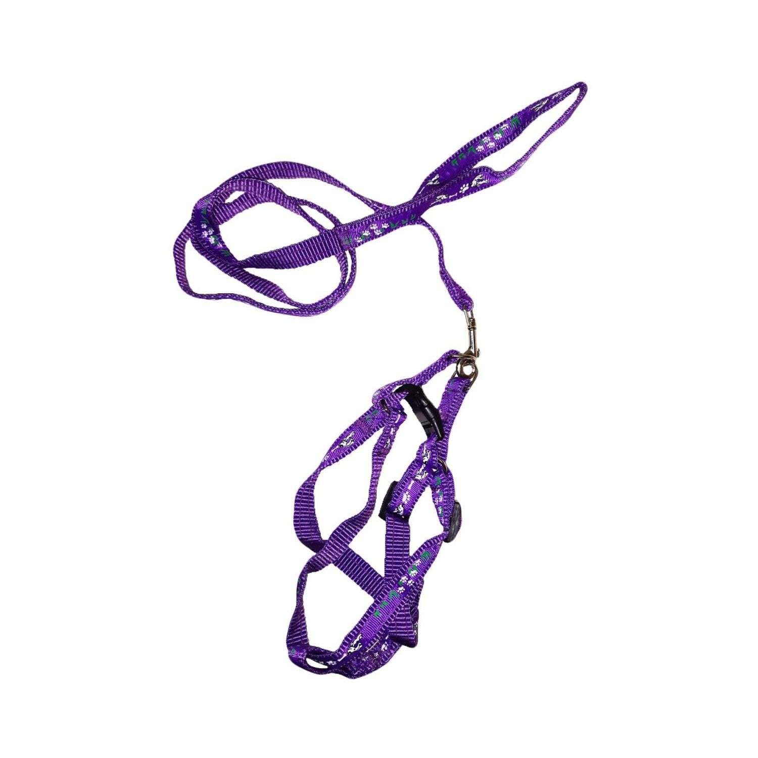 Поводок со шлейкой NPOSS Фиолетовый 2 см - фото 1