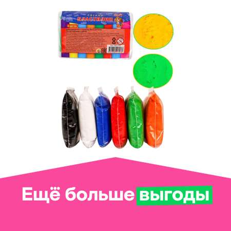 Игрушка для детского творчества Profit Масса для лепки Лёгкий пластилин 6цв НД-1797