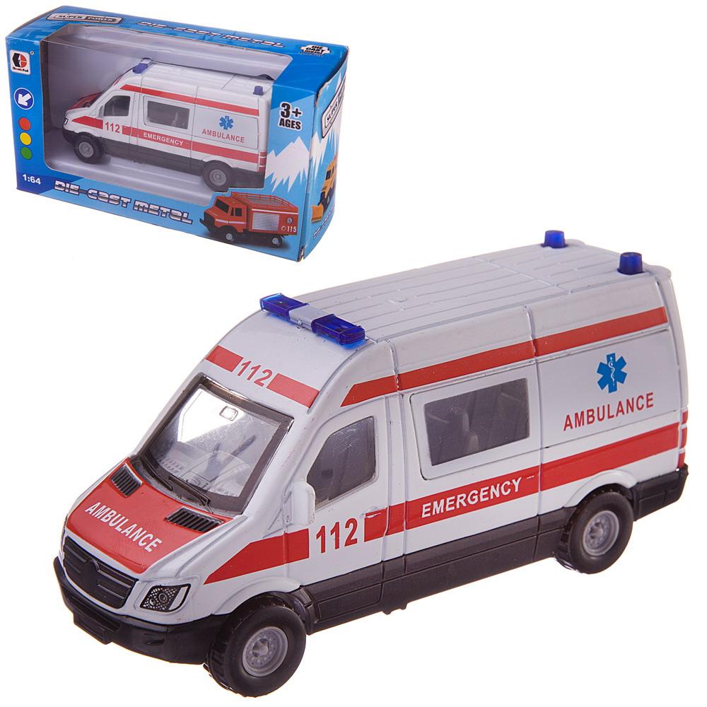 Скорая помощь Abtoys 1:64 без механизмов WE-B2170 - фото 2