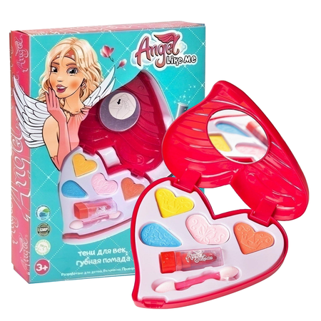 Набор детской косметики Angel Like Me для девочек Сердце с зеркалом