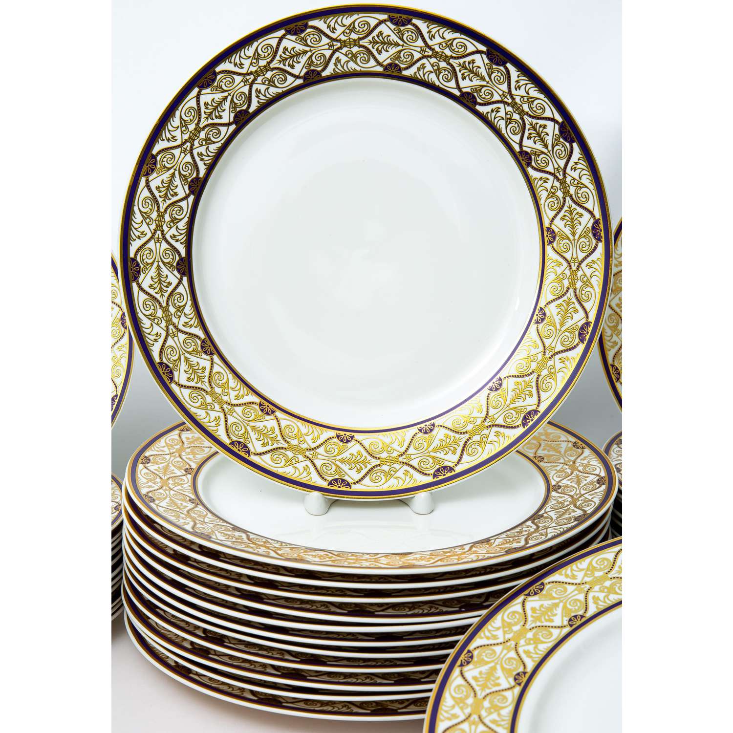 Набор столовый Balsford 130 предметов белый сиреневый с золотом - фото 2