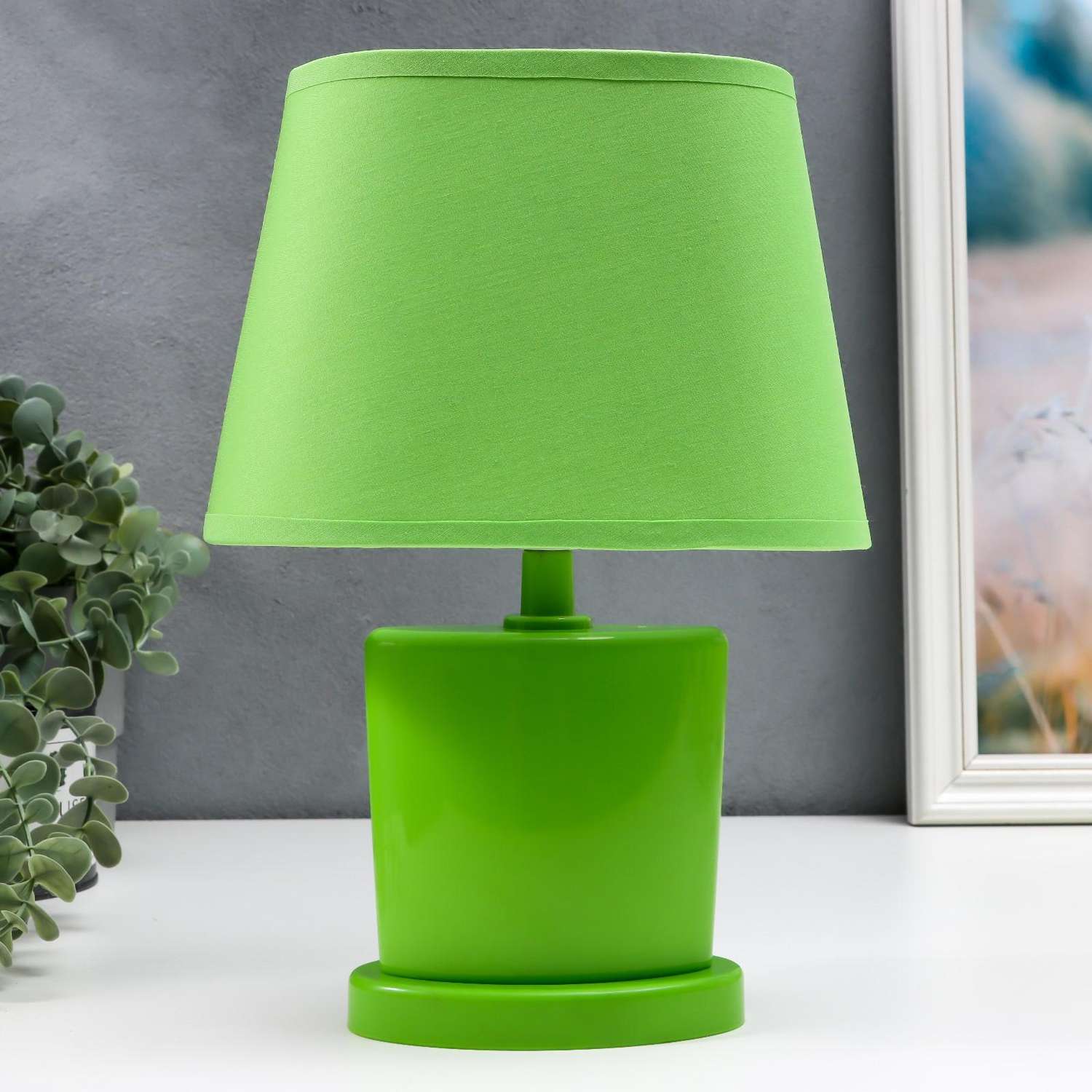 Лампа настольная RISALUX Е14 15Вт зеленый - фото 6