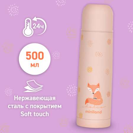 Термос Miniland для жидкостей Thermy Dolce 500мл розовый/лисенок