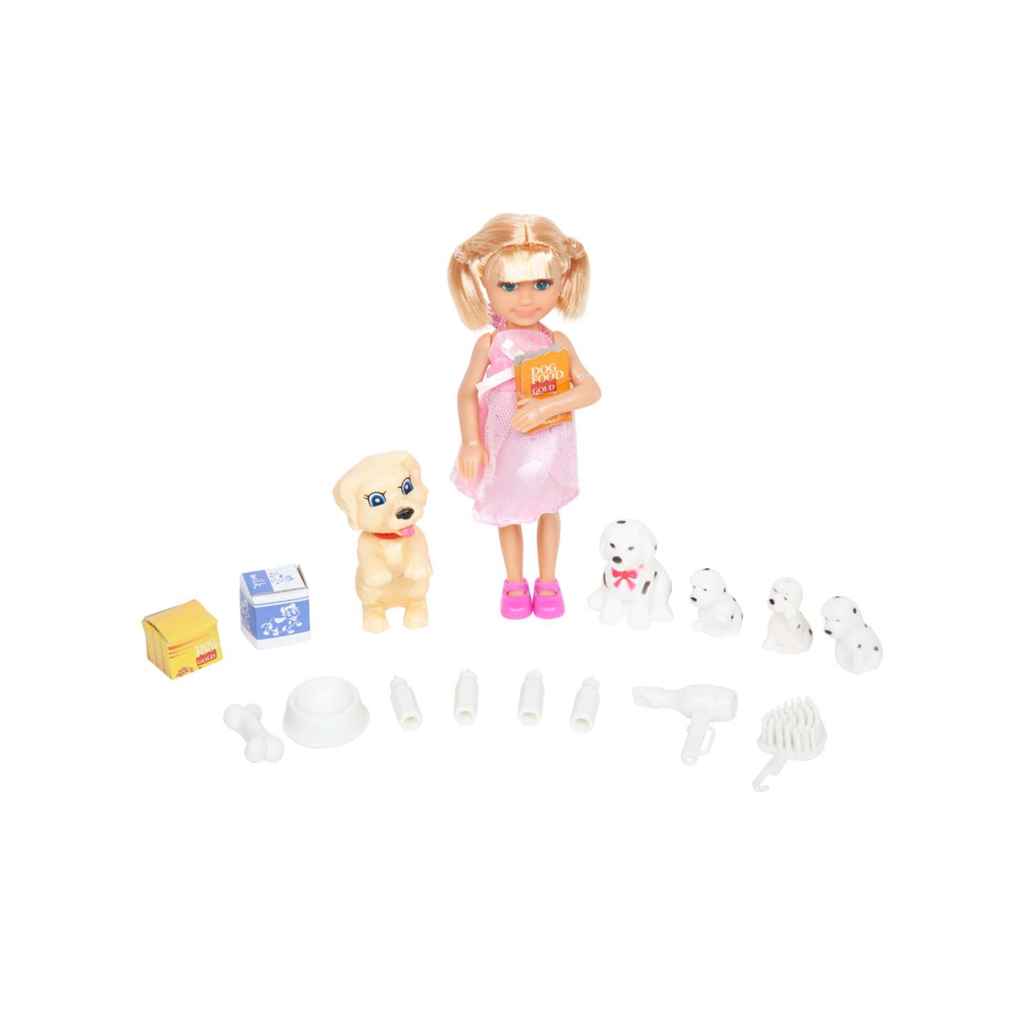 Кукла Defa Lucy Любимый питомец 14 см собака розовый 8281//розовый - фото 3