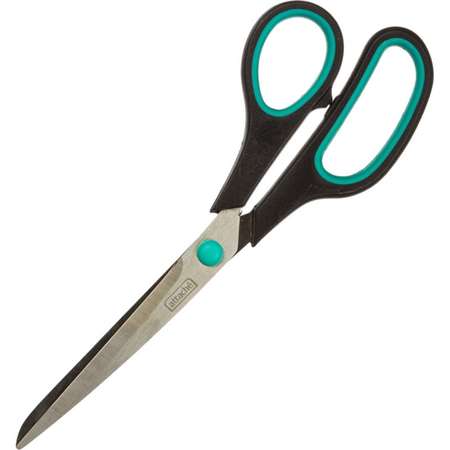 Ножницы Attache 215 мм с пластиковыми ручками цвет зеленый/черный 2 шт