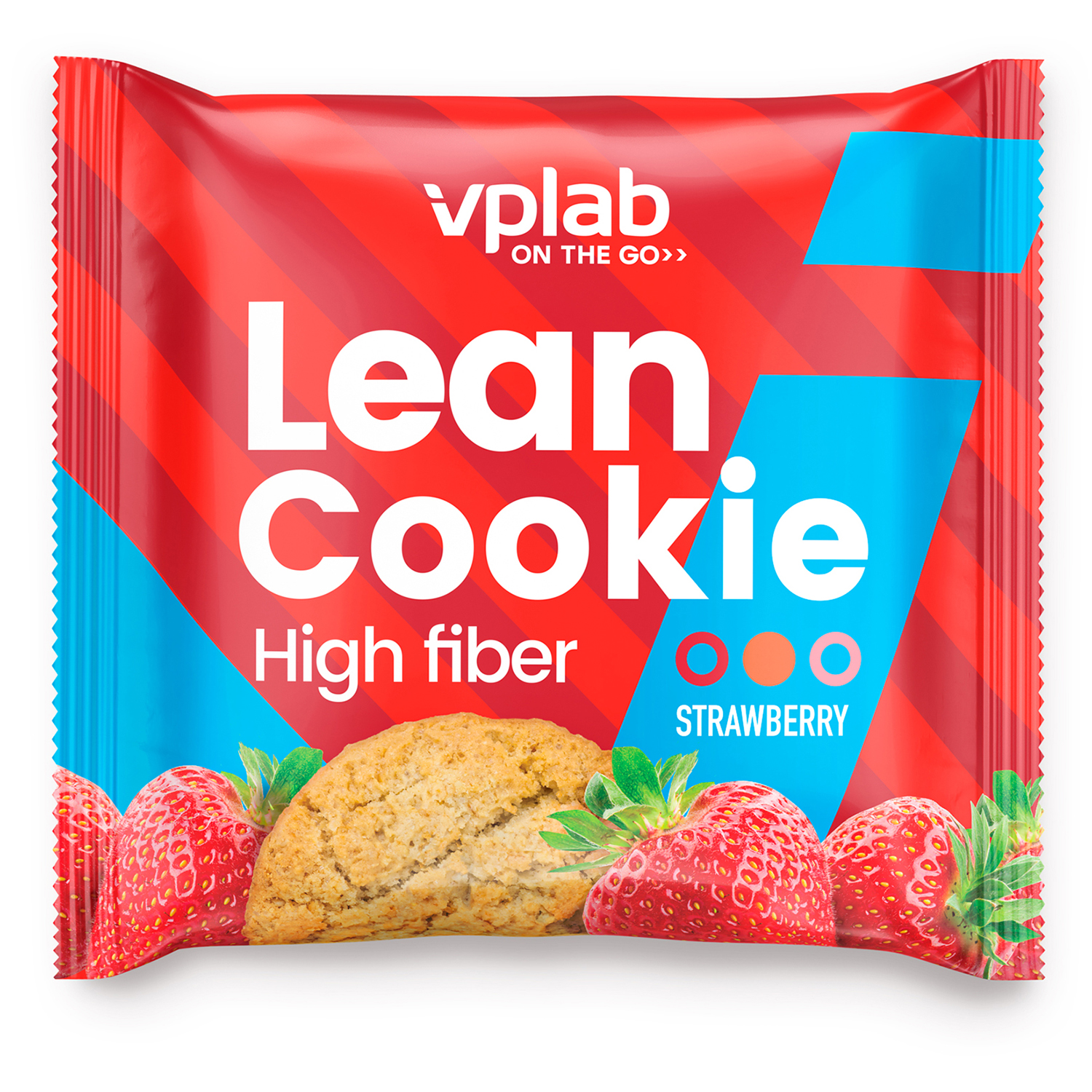 Печенье VPLAB Lean cookie клубника 40г - фото 1