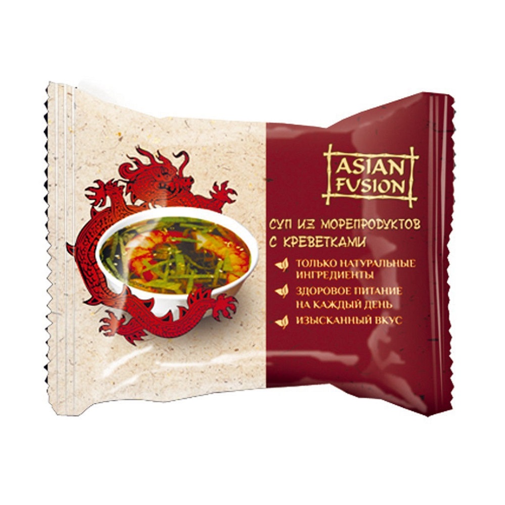 Суп быстрого приготовления Asian Fusion из морепродуктов с креветками 12 г шоубокс 10 шт - фото 2