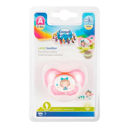 Пустышка Canpol Babies Toys c 0месяцев Розовая