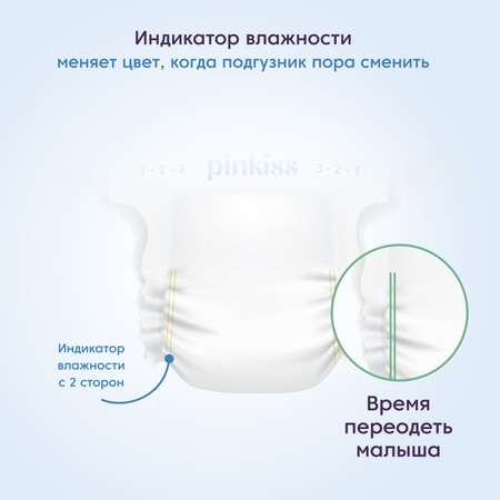 Подгузники для новорожденных Pinkiss Premium NB 0-5 кг 32 шт.