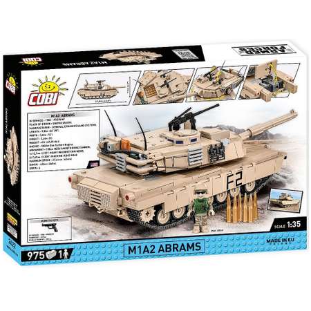 Конструктор COBI Вооруженные силы Танк Абрамс M1A2 Abrams 975 деталей