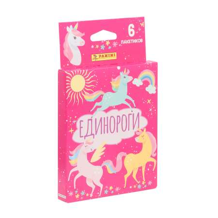 Наклейки коллекционные Panini Единороги Unicorns 6 пакетиков в эко-блистере