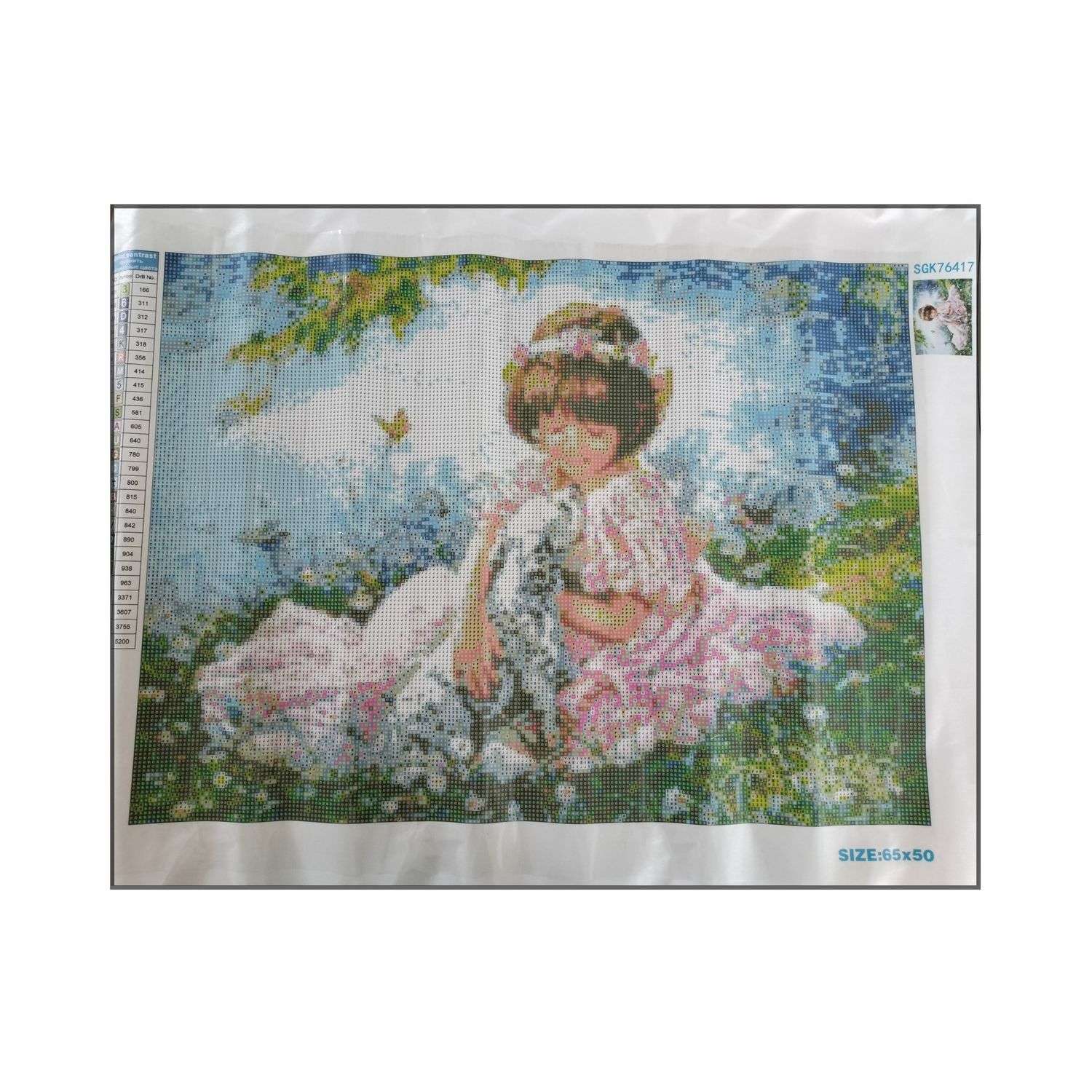 Алмазная мозаика Seichi Девочка с далматинцем 50х65 см - фото 3