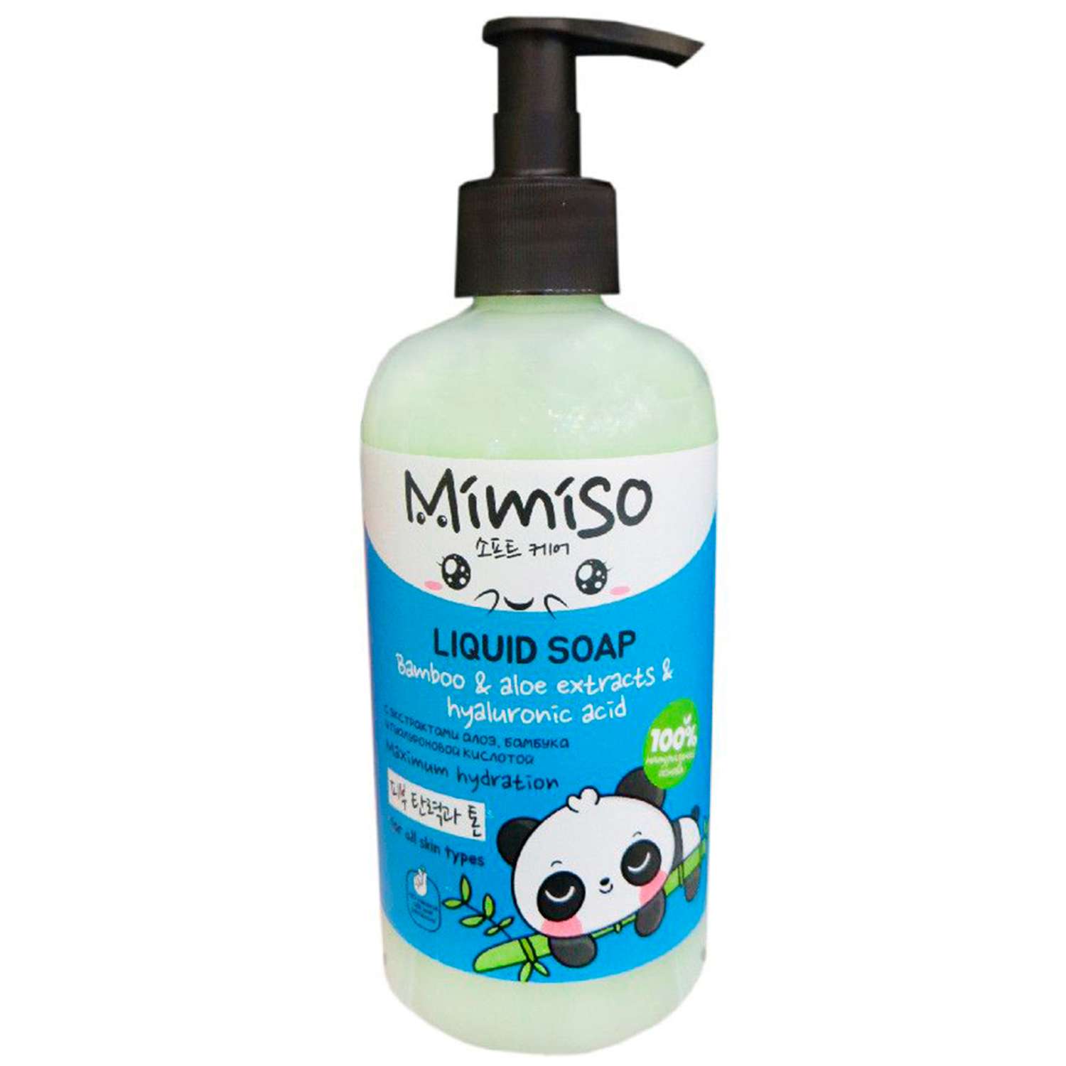 Жидкое мыло Mimiso c экстрактами алое бамбука и гиалуроновой кислотой 450 мл - фото 1