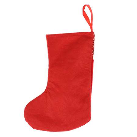 Носок Зимнее волшебство для подарков«Подарочек»Снеговик. 18.5х26 см. красный